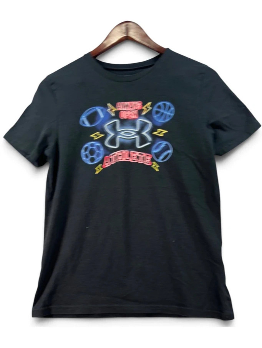 Under Armour Always Open Athlete Tee Youth Large A0012